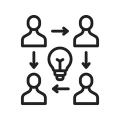 Collaborate icon vector image. Suitable for mobile apps, web apps and print media.