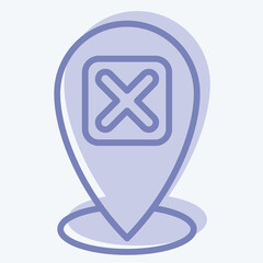 Icon Point. related to Exclamation symbol. two tone style. design editable