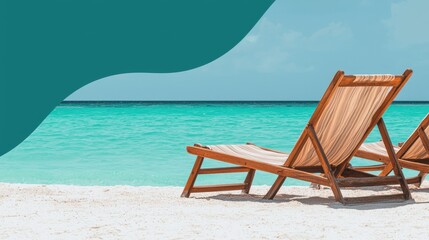 Relaxing Beach Chairs by the Crystal Clear Ocean Water