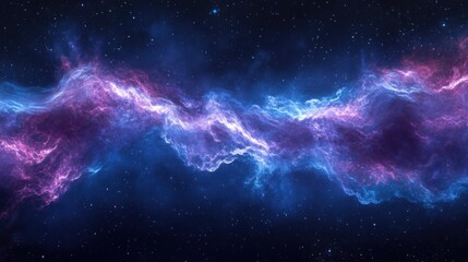 Fototapeta premium A glowing and rich blue-to-purple gradient shining softly on a dark background