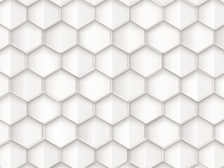 Naklejka premium White Hexagon Background with 3D Texture for Modern Design Projects