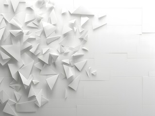 Fototapeta premium Abstract White Geometric Shapes and Textures on a Light Background for Modern Design