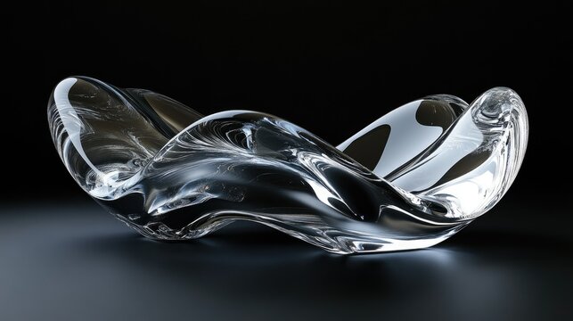 Abstract wave-like design featuring flowing lines in a monochromatic color scheme. set against a black background. ideal for digital art and modern design themes