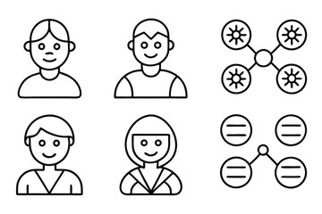 genotype vs phenot line art genetic concept artwork