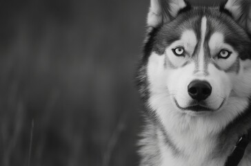 Obraz premium High-resolution professional photo of a confident Siberian Husky
