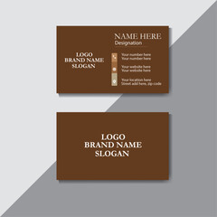 Business Card Simple clean and professional  vector design With sepia color. 
