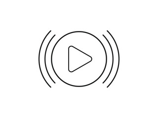 play off button vector icon