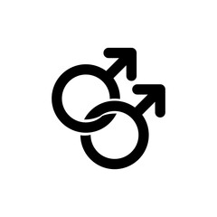 Lesbian symbol icon isolate on transparent background.