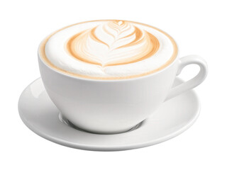 Latte A creamy coffee made with espresso and steamed milk, topped with a small amount of foam. From the side