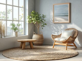 Minimalist Home Office with Vintage Charm