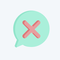 Obraz premium Icon Chat. related to Exclamation symbol. flat style. design editable