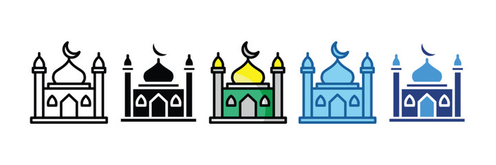 Mosque  Icon Element For Design
