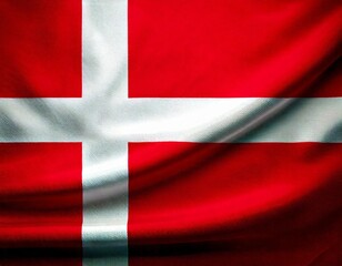 Fototapeta premium National Flag of Denmark white backround