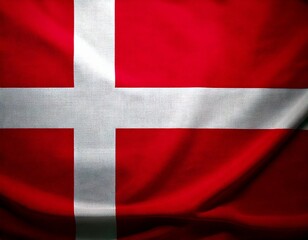 Fototapeta premium National Flag of Denmark white backround