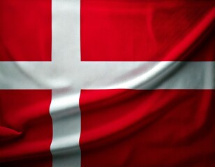 Fototapeta premium National Flag of Denmark white backround