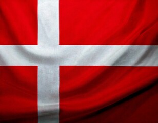 Fototapeta premium National Flag of Denmark white backround