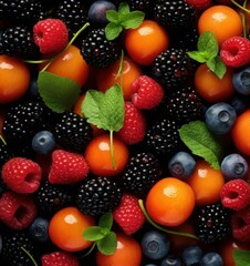Fototapeta premium fresh fruit and berries, fruit, food, strawberry, fresh, orange, apple, healthy, fruits, banana, grapes, strawberries, red, grape, berry, green, ripe, berries, blueberry, dessert, juicy, isolated, die