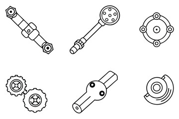 glideshift 7000 line art futuristic minimalist design styl
