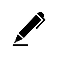 Pen with Small Ink Drop at the Tip Representing Writing or Creativity