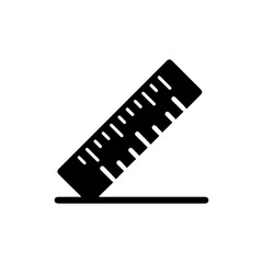 School ruler with clear marks and lines for accurate measurement