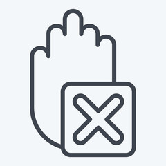 Obraz premium Icon Stop. related to Exclamation symbol. line style. design editable