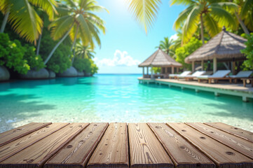 Fototapeta premium swimming pool in tropical resort