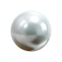 white pearl isolated on transparent background. generative ai isolated white background