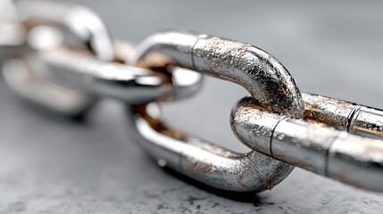 Fototapeta premium Close-up of rusted chain links