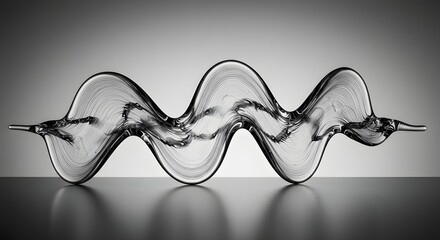 Glass Wave Sculpture