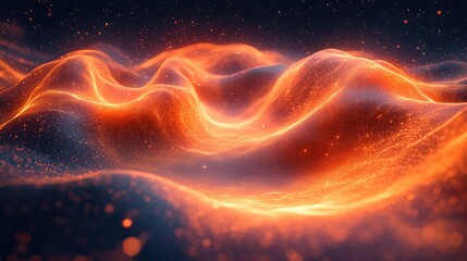 Gravity waves and quantum particles merge in a surreal dance, exploring the fabric of spacetime.