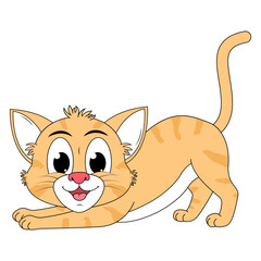 Adorable Cat Cartoon Illustration