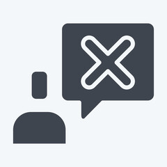 Obraz premium Icon Talk. related to Exclamation symbol. glyph style. design editable