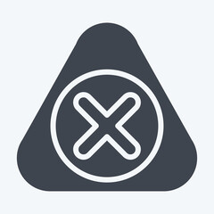 Obraz premium Icon Warning. related to Exclamation symbol. glyph style. design editable