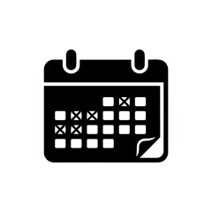 Black Icon of Calendar with Art Deadlines - Studio Planning