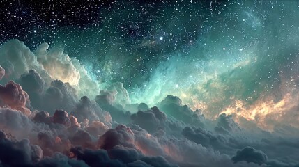 Naklejka premium Cosmic cloud formations