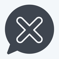 Obraz premium Icon Chat. related to Exclamation symbol. glyph style. design editable