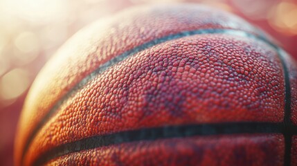 Close-up of a worn basketball