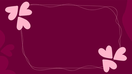 ABSTRACT BACKGROUND WITH COPY SPACE AREA LOVE HAND DRAWN ORGANIC SHAPES. PASTEL PINK COLOR FLAT DESIGN VECTOR TEMPLATE FOR WALLPAPER, COVER DESIGN