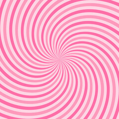 Pink Swirl Background. Abstract Sweet Candy Spiral Backdrop.