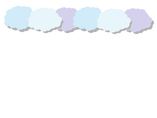 雲  背景  フレーム   イラスト