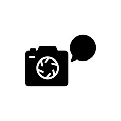 Social Media Post with Camera Lens Symbolizing Visual Content Creation