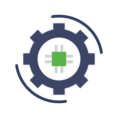 Automated Engineering icon vector image. Suitable for mobile apps, web apps and print media.