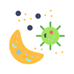Bacterias icon vector image. Suitable for mobile apps, web apps and print media.