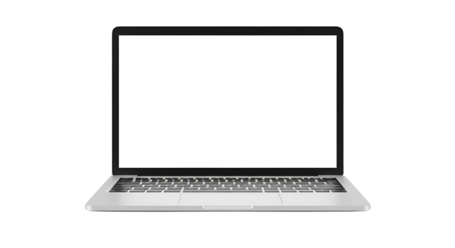 A Modern Digital Devices laptop Isolated on Transparent Background Png 