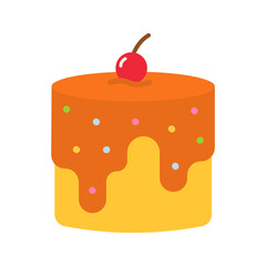 Cake icon vector image. Suitable for mobile apps, web apps and print media.