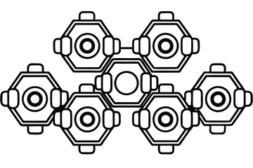 Obraz premium megahaul rx11 line art detailed cargo hauler image
