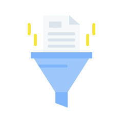 Data Filtering System icon vector image. Suitable for mobile apps, web apps and print media.