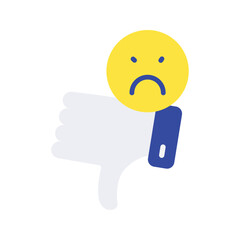 Dissatisfied icon vector image. Suitable for mobile apps, web apps and print media.