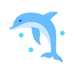 Dolphin icon vector image. Suitable for mobile apps, web apps and print media.