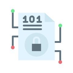 Fototapeta premium Encrypted icon vector image. Suitable for mobile apps, web apps and print media.